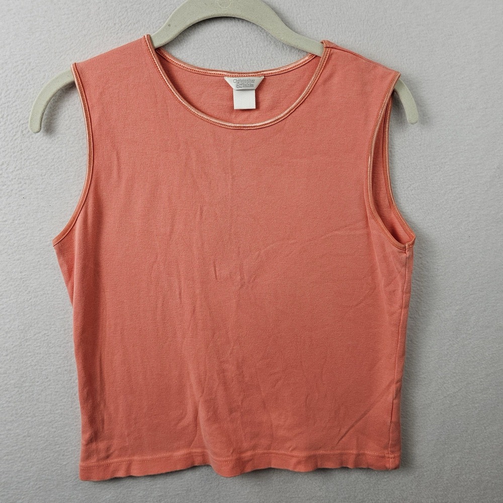 Christopher & Banks Top Woman's Size Medium Peach Sleeveless Tank
